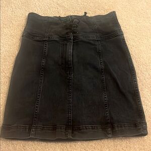 Black Free People Denim Skirt size 4